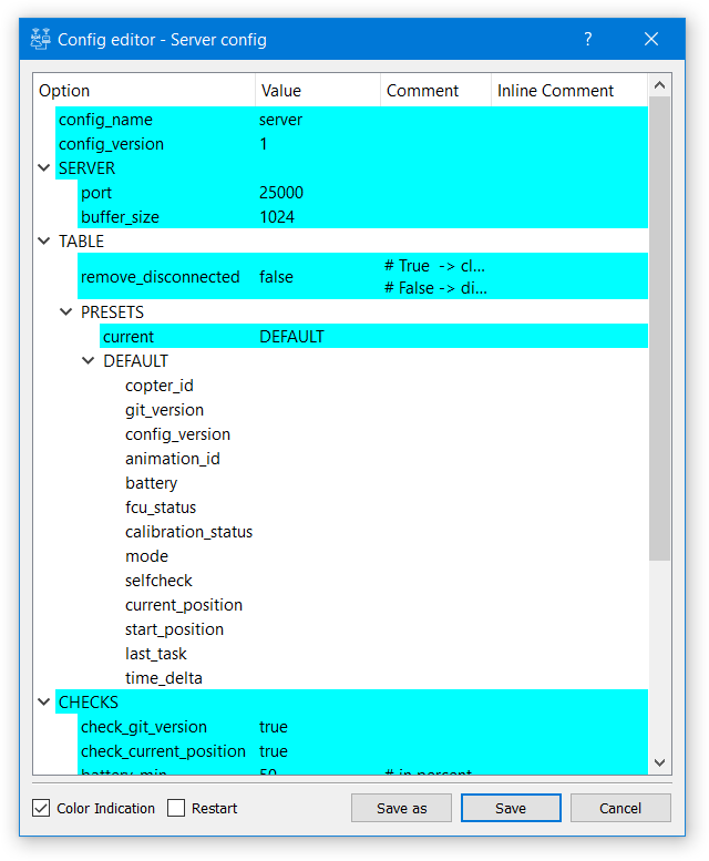 Config editor