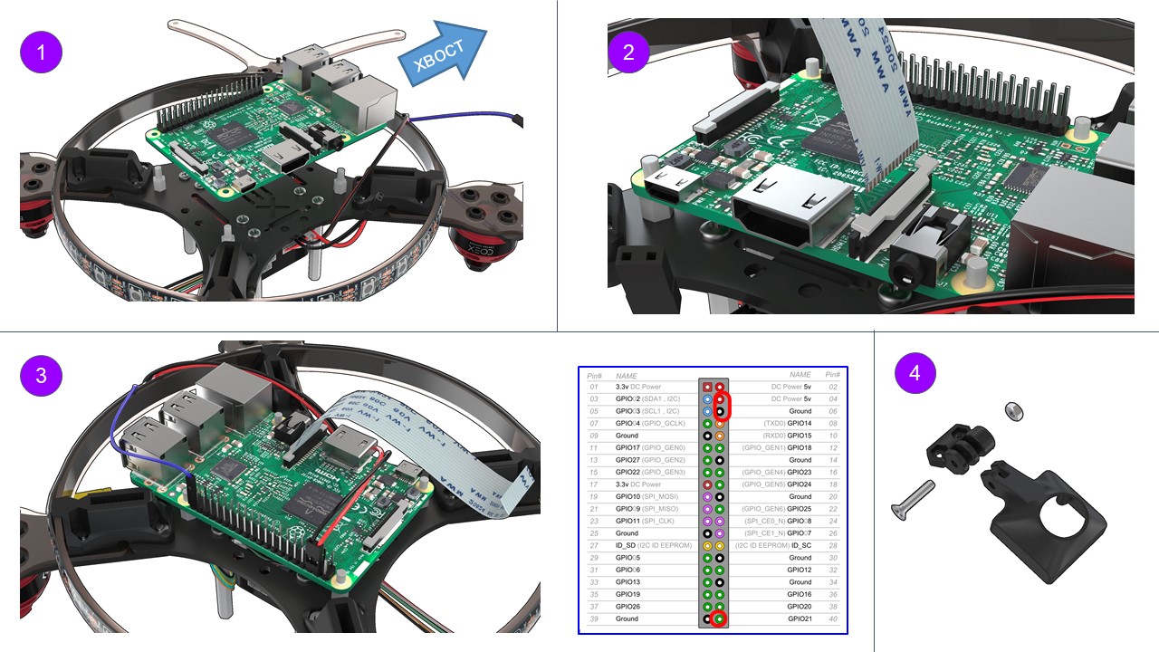 Монтаж Raspberry Pi Model B
