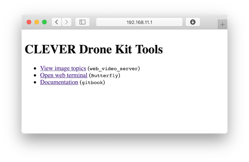 web interface