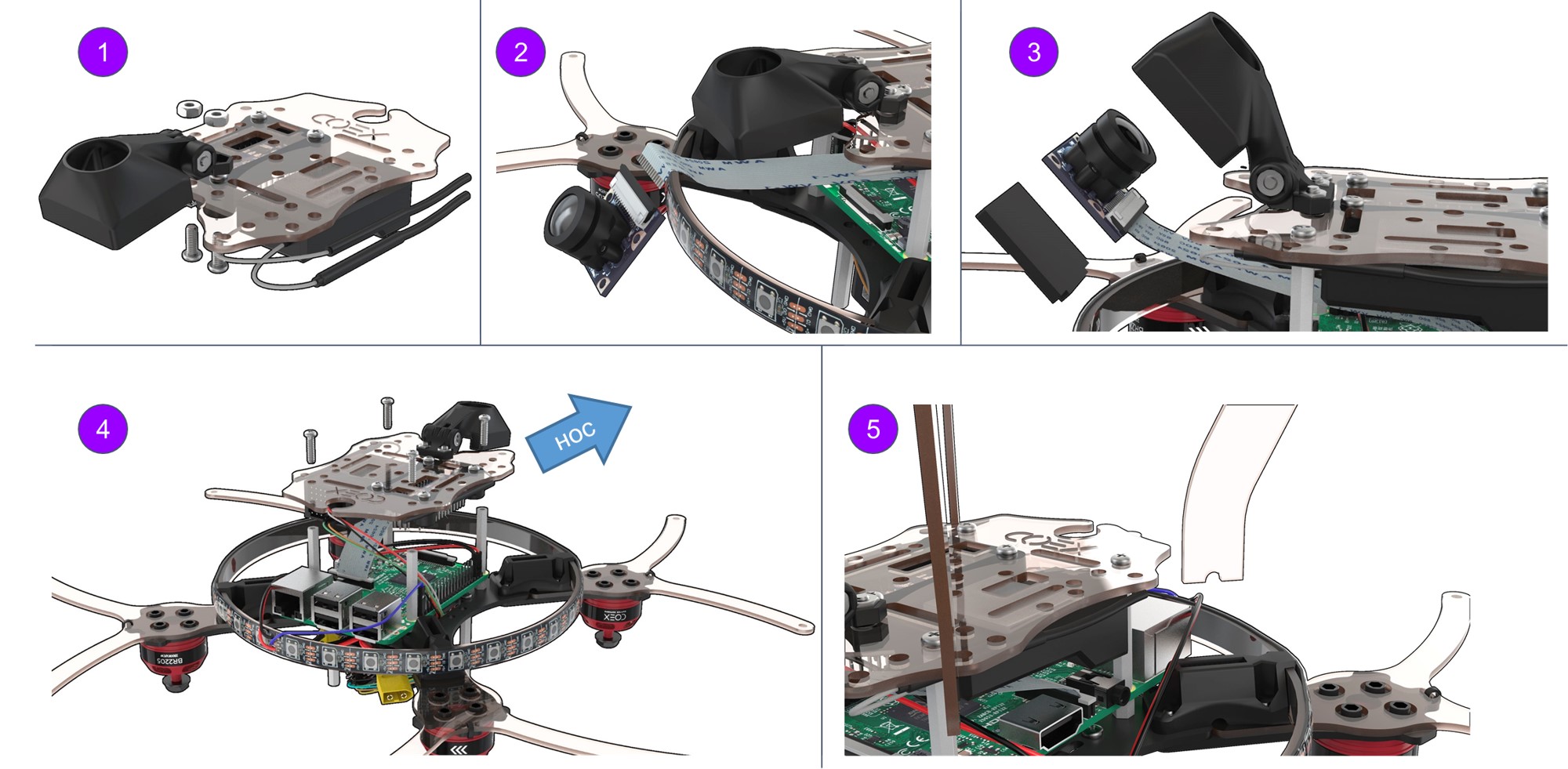 Монтаж камеры RPi